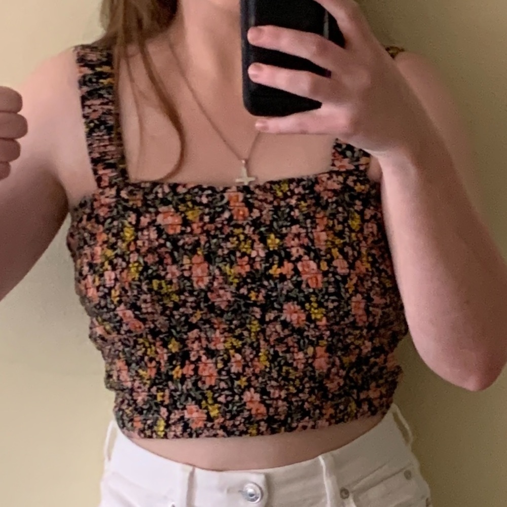 American Eagle floral crop top